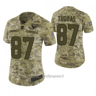 Maglia NFL Limited Donna Houston Texans Demaryius Thomas Camuffamento 2018 Salute To Service