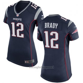 Maglia NFL Limited Donna New England Patriots 12 Brady Blu