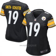 Maglia NFL Limited Donna Pittsburgh Steelers 19 Smith-schuster Nero Bianco