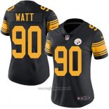 Maglia NFL Limited Donna Pittsburgh Steelers 90 Watt Nero