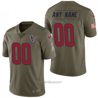 Maglia NFL Limited Houston Texans Personalizzate 2017 Salute To Service Verde