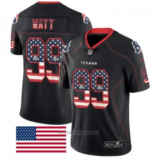 Maglia NFL Limited Houston Texans Watt Rush USA Flag Nero