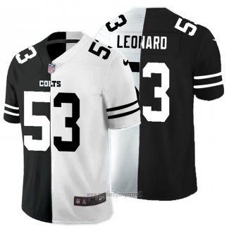 Maglia NFL Limited Indianapolis Colts Leonard Black White Split