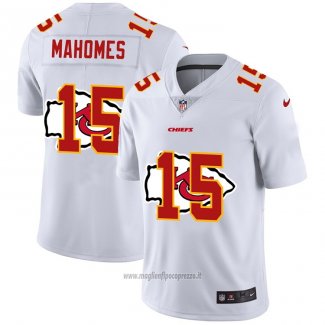 Maglia NFL Limited Kansas City Chiefs Mahomes Logo Dual Overlap Bianco