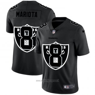 Maglia NFL Limited Las Vegas Raiders Mariota Logo Dual Overlap Nero
