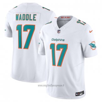 Maglia NFL Limited Miami Dolphins Jaylen Waddle Vapor F.u.s.e. Bianco