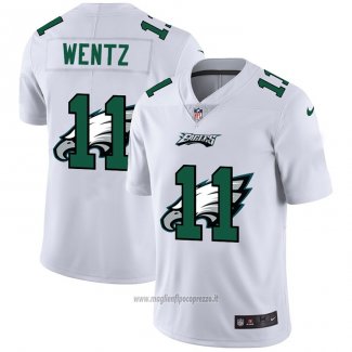 Maglia NFL Limited Philadelphia Eagles Wentz Logo Dual Overlap Bianco