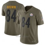 Maglia NFL Limited Pittsburgh Steelers 84 Brown 2017 Salute To Service Verde