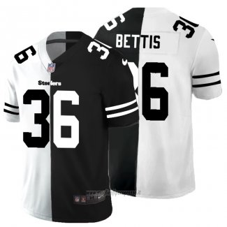Maglia NFL Limited Pittsburgh Steelers Bettis White Black Split