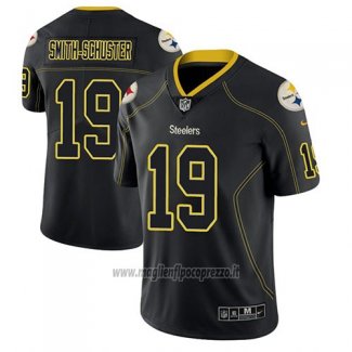Maglia NFL Limited Pittsburgh Steelers Juju Smith Schuster Nero Color Rush 2018 Lights Out