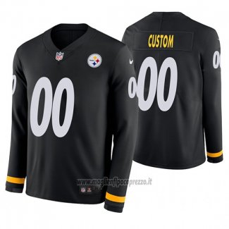 Maglia NFL Pittsburgh Steelers Personalizzate Nero Therma Manica Lunga