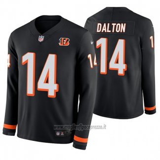 Maglia NFL Therma Manica Lunga Cincinnati Bengals Andy Dalton Nero