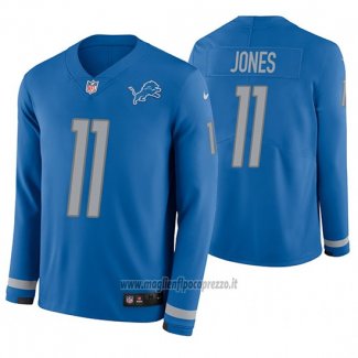 Maglia NFL Therma Manica Lunga Detroit Lions Marvin Jones Blu