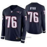 Maglia NFL Therma Manica Lunga New England Patriots Isaiah Wynn Blu