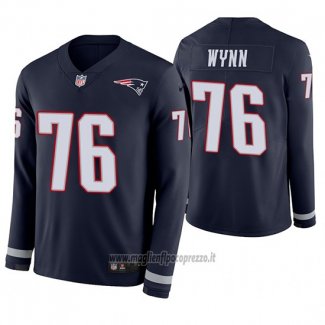 Maglia NFL Therma Manica Lunga New England Patriots Isaiah Wynn Blu