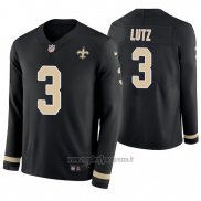 Maglia NFL Therma Manica Lunga New Orleans Saints Wil Lutz Nero