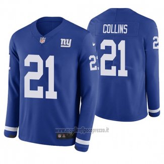 Maglia NFL Therma Manica Lunga New York Giants Landon Collins Blu
