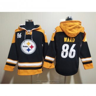 Felpa con Cappuccio Pittsburgh Steelers Hines Ward Nero