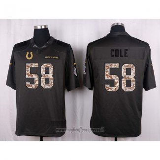 Maglia NFL Anthracite Indianapolis Colts Cole 2016 Salute To Service