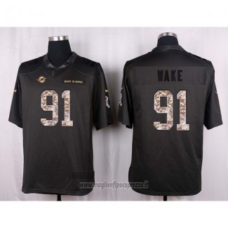 Maglia NFL Anthracite Miami Dolphins Wake 2016 Salute To Service