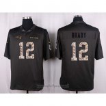 Maglia NFL Anthracite New England Patriots Brady 2016 Salute To Service