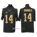 Maglia NFL Anthracite New York Jets 14 Sam Darnold Limited Gold Nero