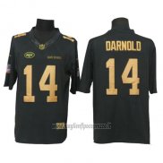 Maglia NFL Anthracite New York Jets 14 Sam Darnold Limited Gold Nero