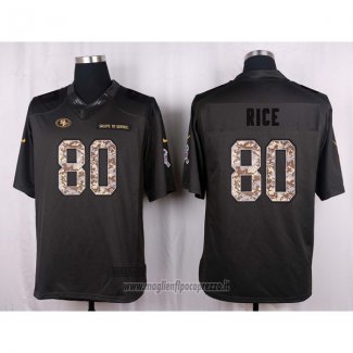 Maglia NFL Anthracite San Francisco 49ers Rice 2016 Salute To Service