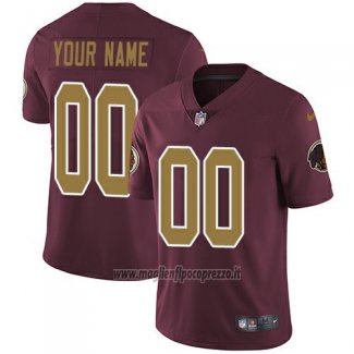 Maglia NFL Bambino Washington Commanders Personalizzate Rosso Giallo