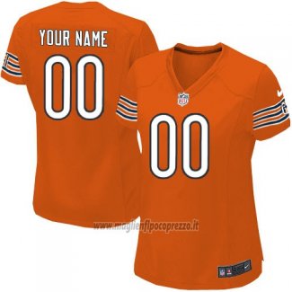 Maglia NFL Donna Chicago Bears Personalizzate Arancione