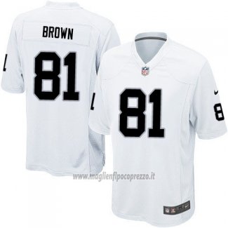 Maglia NFL Game Bambino Las Vegas Raiders Brown Bianco
