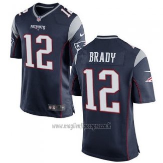 Maglia NFL Game Bambino New England Patriots Brady Nero