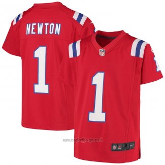 Maglia NFL Game Bambino New England Patriots Cam Newton Rosso