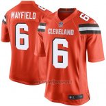 Maglia NFL Game Cleveland Browns 6 Baker Mayfield Arancione 2018 Draft Pick