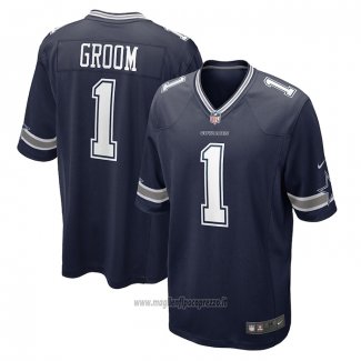 Maglia NFL Game Dallas Cowboys Number 1 Groom Blu