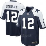 Maglia NFL Game Dallas Cowboys Staubach Blu Bianco