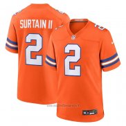 Maglia NFL Game Denver Broncos Patrick Surtain Ii Mile High Collection 1977 Throwback Arancione