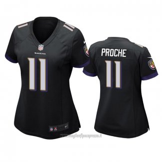 Maglia NFL Game Donna Baltimore Ravens James Proche Nero