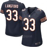 Maglia NFL Game Donna Chicago Bears Langford Bianco Blu