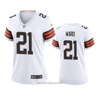 Maglia NFL Game Donna Cleveland Browns Denzel Ward 2020 Bianco