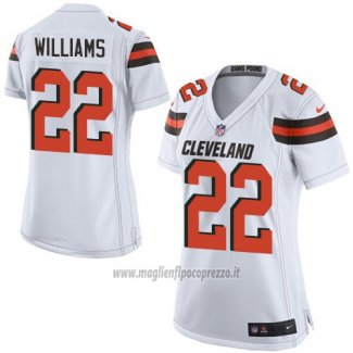 Maglia NFL Game Donna Cleveland Browns Williams Bianco