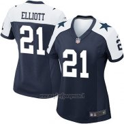 Maglia NFL Game Donna Dallas Cowboys Elliott Blu Bianco