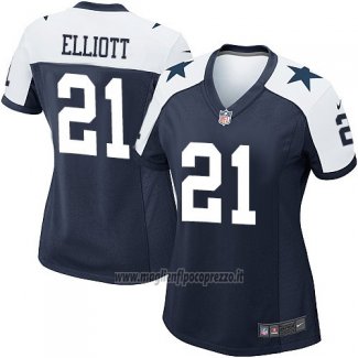 Maglia NFL Game Donna Dallas Cowboys Elliott Blu Bianco