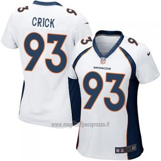 Maglia NFL Game Donna Denver Broncos Crick Bianco