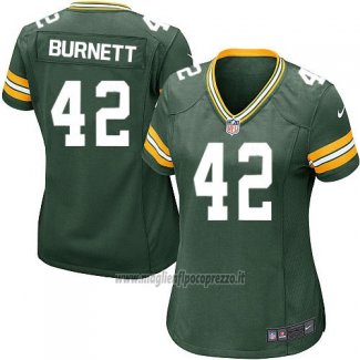 Maglia NFL Game Donna Green Bay Packers Burnett Verde Militar