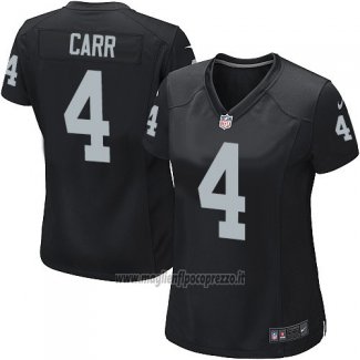 Maglia NFL Game Donna Las Vegas Raiders Carr Nero