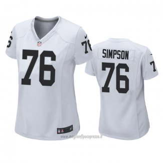 Maglia NFL Game Donna Las Vegas Raiders John Simpson Bianco
