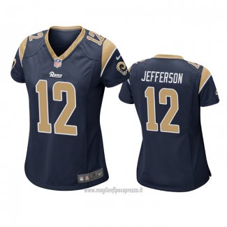Maglia NFL Game Donna Los Angeles Rams 12 Van Jefferson Blu