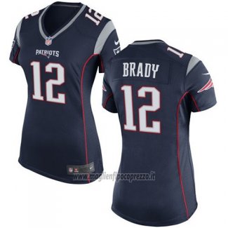 Maglia NFL Game Donna New England Patriots Brady Nero