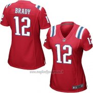 Maglia NFL Game Donna New England Patriots Brady Rosso